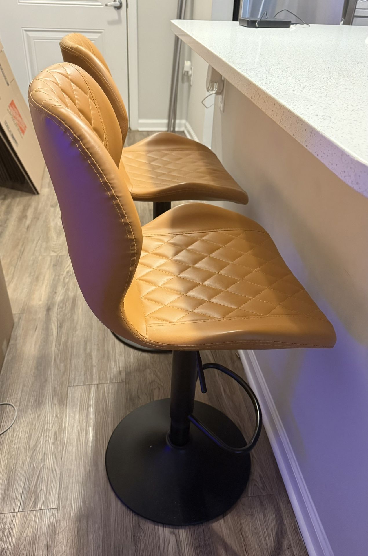 Orange Bar Stools (set of 2)