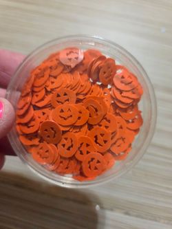 Halloween Pumpkin Confetti Scrapbook Crafts