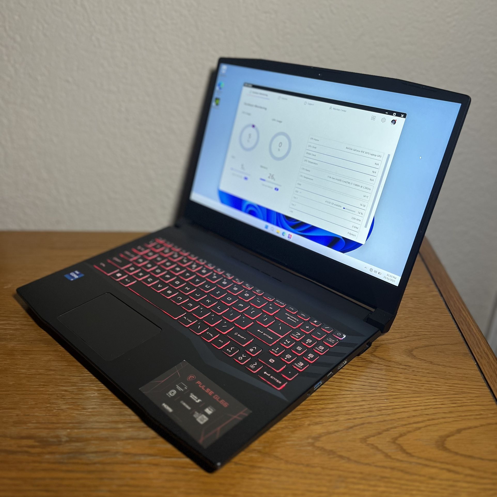 RTX 3070 Intel Core i7 MSI Pulse GL66 Gaming Laptop