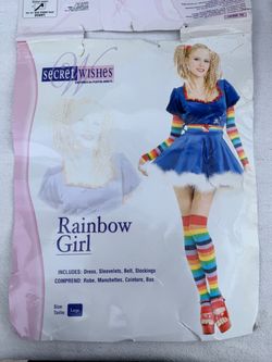 Secret Wishes Rainbow Girl Costume Large