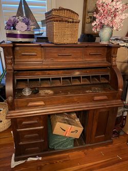 Old vintage desk made from an church organ