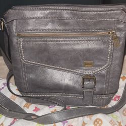 Compact Crafted Dark Brown Leather Shoulder Bag.