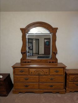 Oak Dresser with mirror