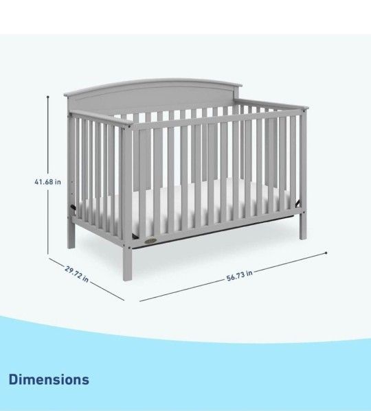 4 In 1 Grow With Me Crib-white