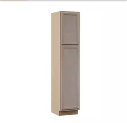 Hampton Bay Recessed Panel 18 in. W x 24 in. D x 90 in. H Assembled Pantry Cabinet in Unfinished