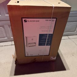 Spa 24.5 in. W x 18.75 in. D x 35.5 in. H Single Sink Bath Vanity in White with White Cultured Marble Top