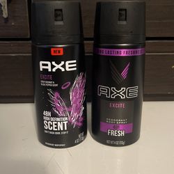Axe Excite Deodorant Spray $4 Each 