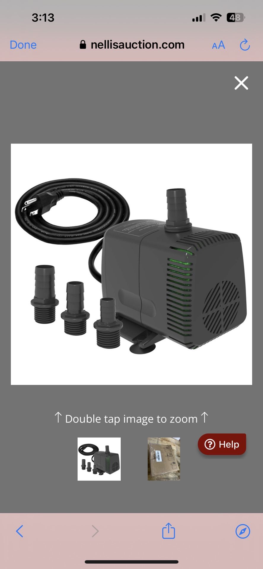 Knifel Submersible Pump 880GPH (3500L/H 60W) Ultra Quiet With Over Heating Protection 10.2ft High Lift For Fountains, Hydroponics, Ponds, Aquariums & 