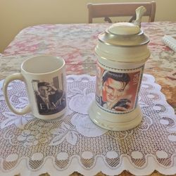 Elvis Presley Stein and Coffee Cup