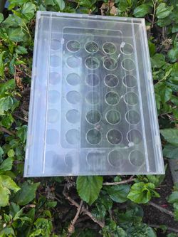 Clear Plastic Storage Case with Round Compartments