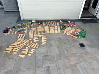 Wooden train set