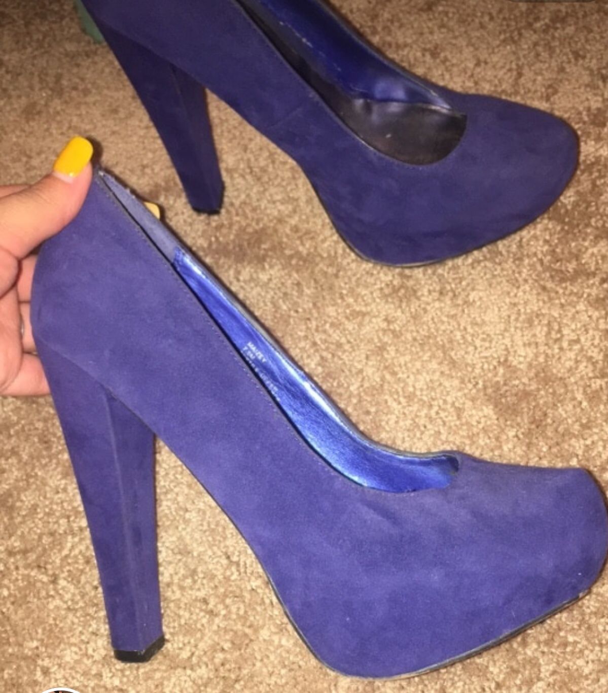 Blue heels size 7.5-8