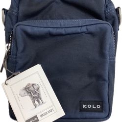Kolo 100% Organic Cotton Wax Over-Shoulder Unisex Bag Harper M Navy Wax (contact info removed)