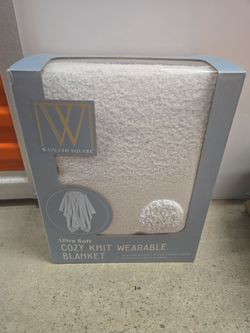 Wayland Square Ultra Soft Cozy Knit Wearable Blanket
