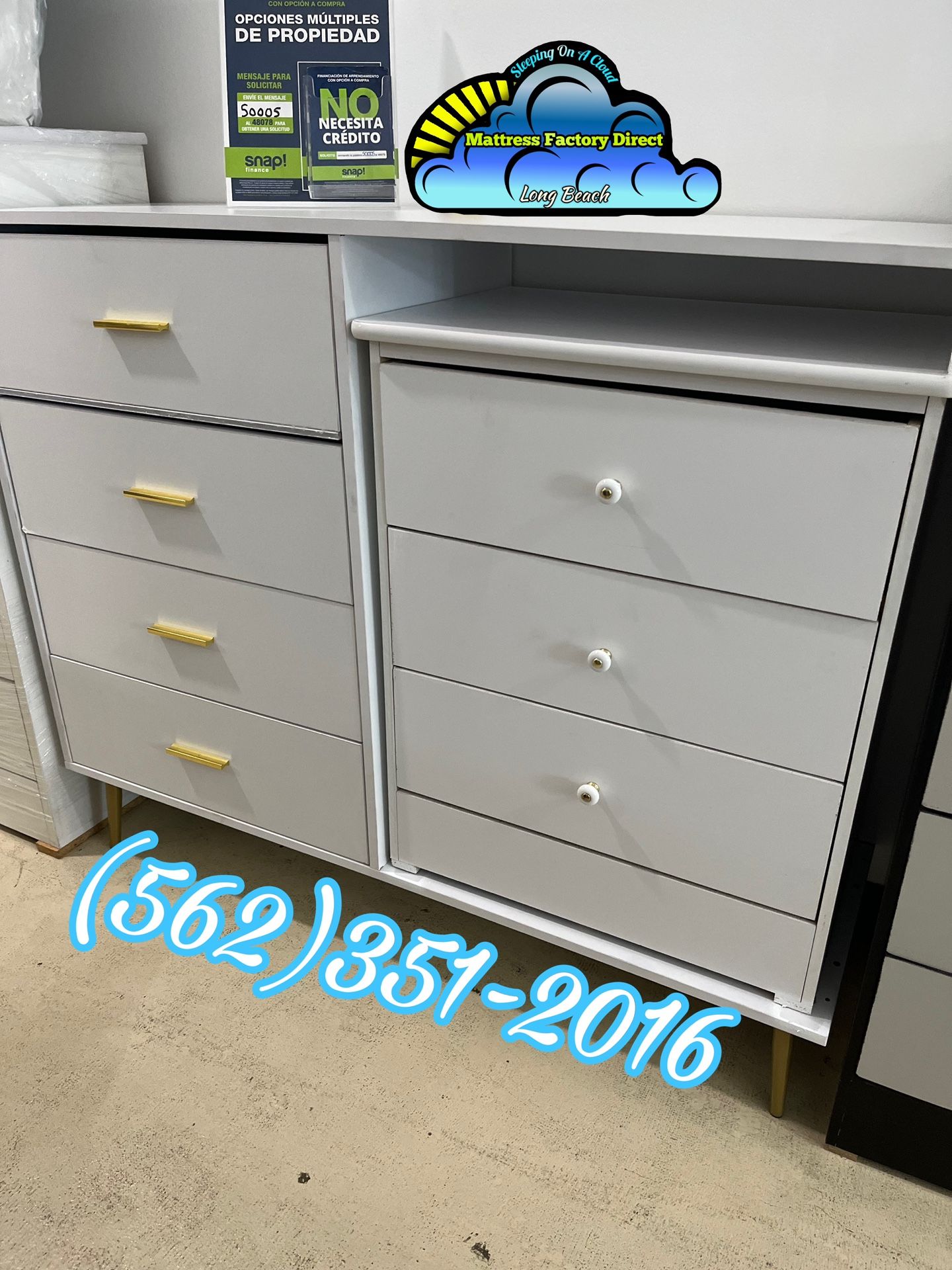 White Custom Dresser Night Stand 