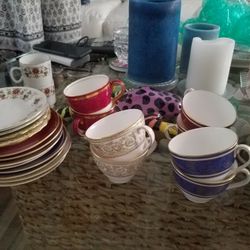 Assorted Royal Dalton, Royal Worcester Cups And Saucers