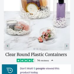 Small 2 Inch Plastic Clear Cylinder Favor Boxes