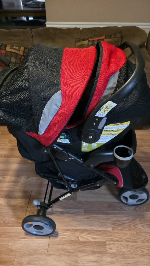 EXCELLENT CONDITION! Eddie Bauer Jogging Stroller + Car Seat Combo (Adjustable Handle)