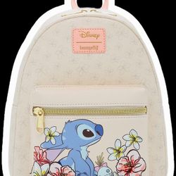 Brand New! Loungefly Disney Stitch Peach Mini Backpack 
