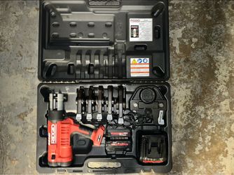 *BRAND NEW* RIDGID RP 340 cordless hydraulic pressing tool attachments up to 2”