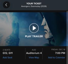 🎬 Avengers: Doomsday (2026)  – SOLD OUT Infinity Vision / ScreenX  FRIDAY Showing