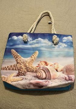 beach starfish shell tote bag