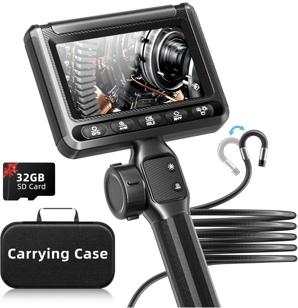  Brand New Two-Way Articulating Borescope with Light 5.5ft