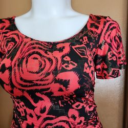 *** Women's Red, Black and Gold Southpole Collection Dress  Size: Medium, stretchy