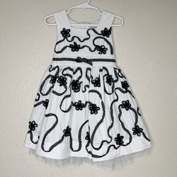 The Children’s PLACE Toddler Girl Size 3T Raised Floral Swirl Pattern Dress