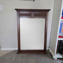 Obo Solid wood Large 40"x30" mirror with ledges