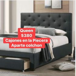 Queen Nueva En Sus Cajas Con Garantia Que Este En Perfectas Condiciones Aparte El Colchon 