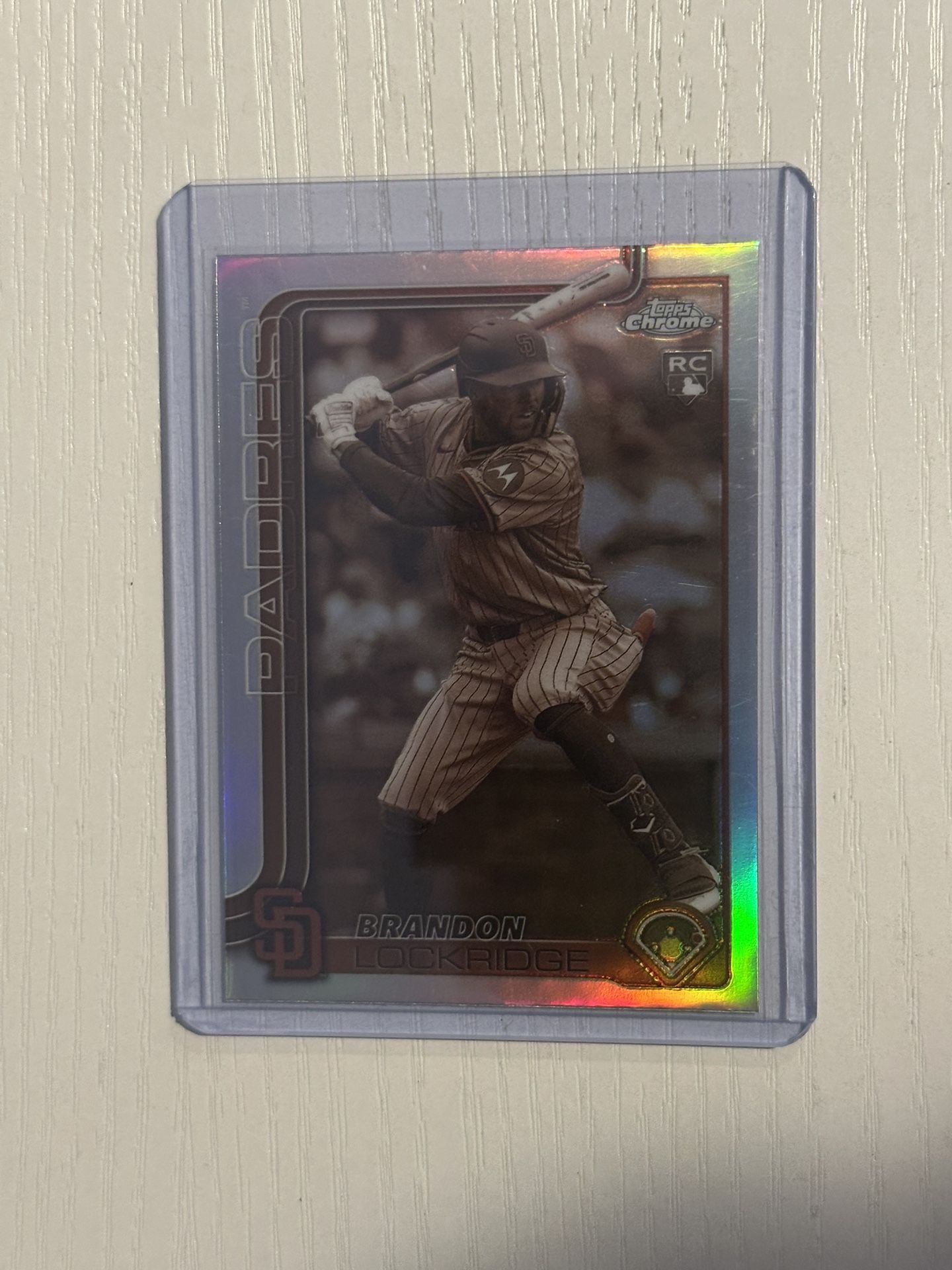 2025 Topps Chrome Sepia Refractor Brandon Lockridge #106 San Diego Padres Rookie