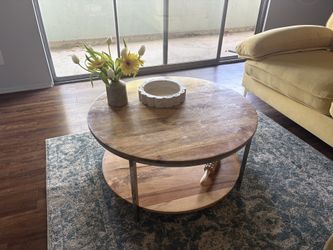 Circle wooden table