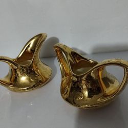 MC - VTG 22 KT PORCELAIN CREAMER SET 4"×2 