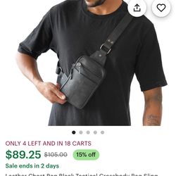 Black Leather Crossbody Bag