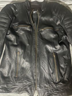 Caballero Negro Black Leather Moto Jacket