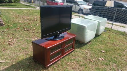 TV with stand .
