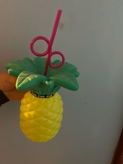 Pineapple drink cup - PINK /Victoria Secret 27 oz  - New