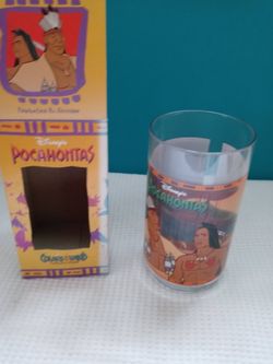 Vintage Walt Disney Collector Series Cups by Burger King 1994.
Pocahontas. Hard plastic glass.