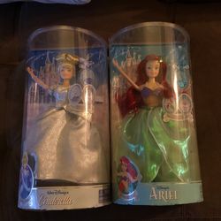 Ariel And Cinderella Disney Princess Collectible Dolls $20 Each