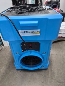BlueDri AS1000 1000 CFM Portable HEPA Air Scrubber, a commercial-grade machine used for air purification.