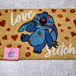♥️ Stitch Valentine's Outdoor Mat ♥️