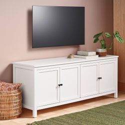 Traditional Storage TV Stand with Doors and Shelves for TVs up to 65"