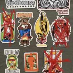 Vintage Birdhouse Skateboard Stickers