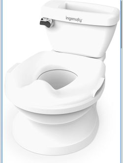 Summer Infant by Ingenuity My Size Potty Pro in White, Toddler Potty Training Toilet, Lifelike Flushing Sound, for Ages 18 Months+, Up to 50 Pounds