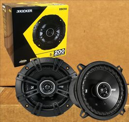 Kicker Car Speakers 5 1/4" 2-Way Coaxial Speaker System 200 Watts DSC50 43DSC504 🚨 Payment Options Available 🚨 No Credit Needed 🚨
