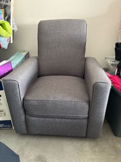 Grey rocking chair