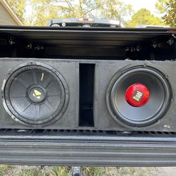 Subwoofers In Box With Amp