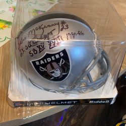 Raiders Mimi Helmet Signed