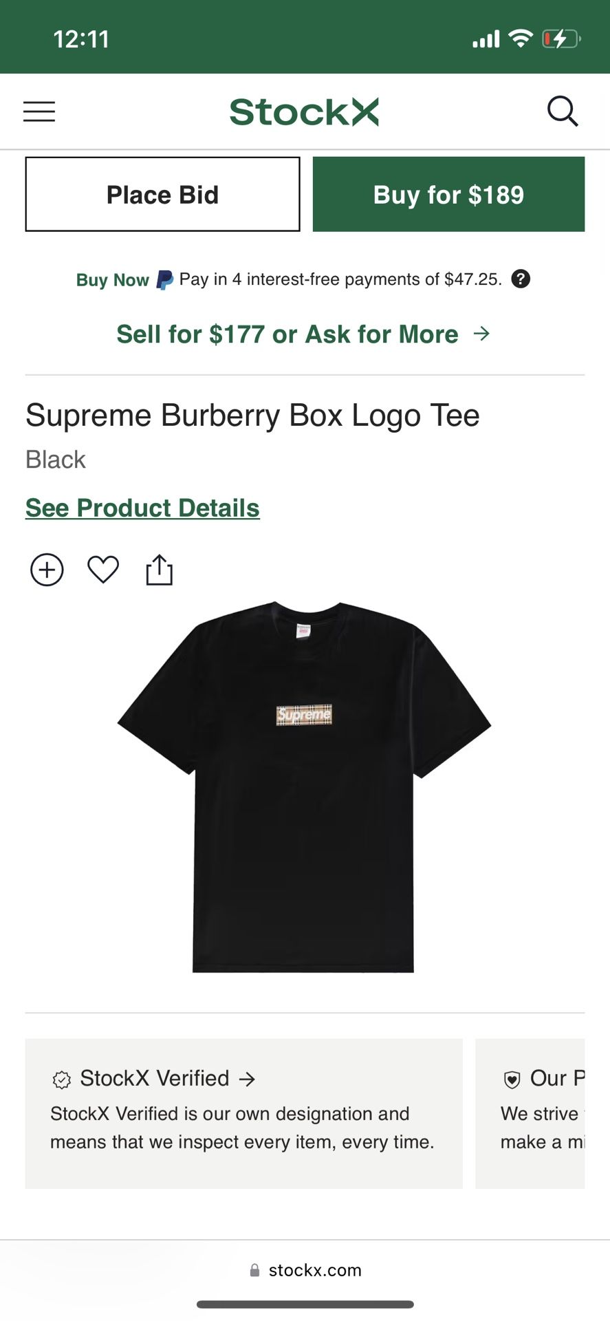 Supreme Burberry Box Logo 